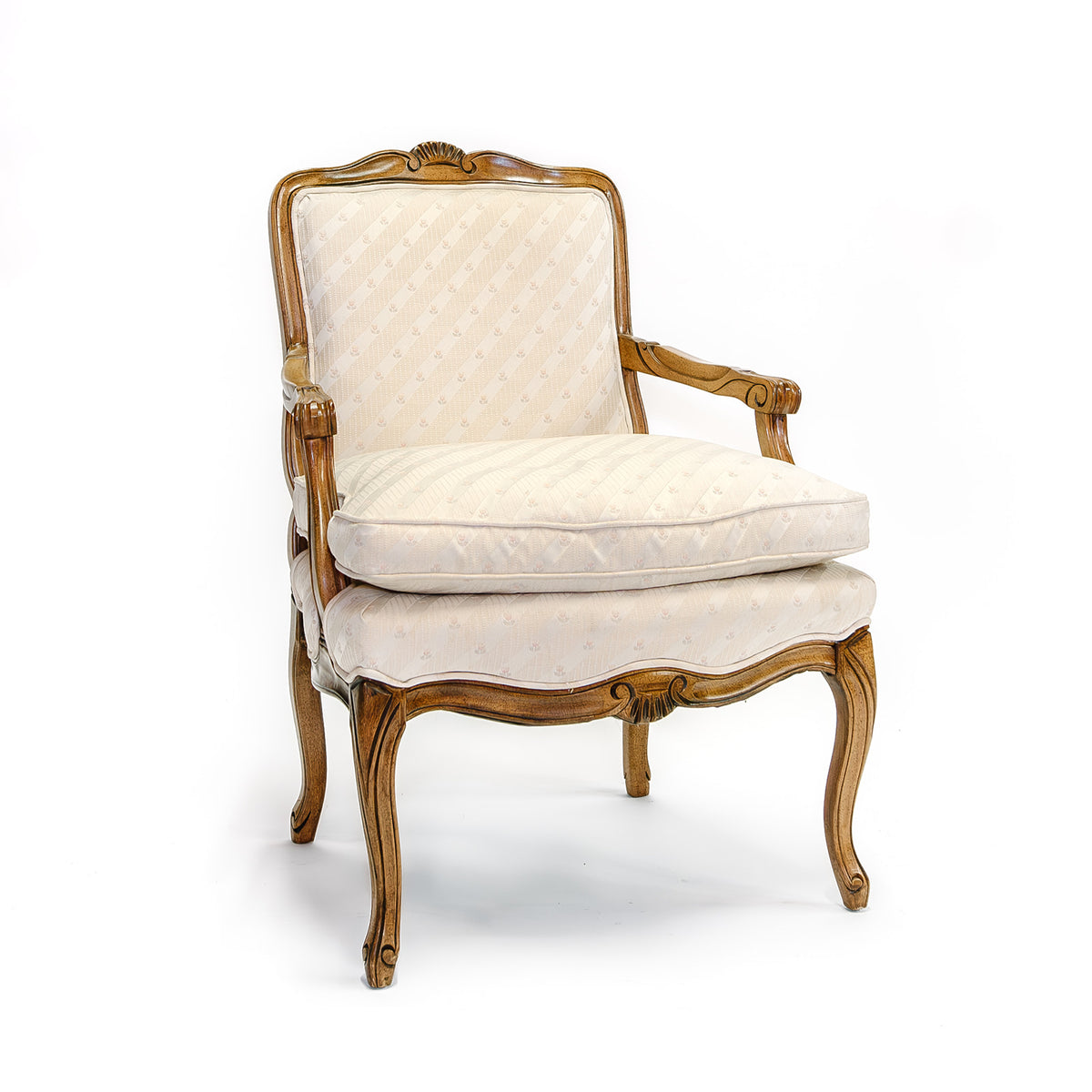 Ivory Floral Chair